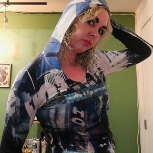 Hollywood Blvd graphic hoodie